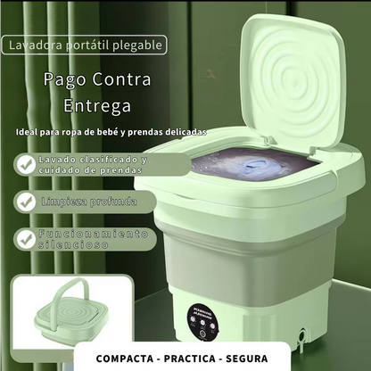 Lavadora Portátil Plegable 8L + !GRATIS¡ Ducha Extraíble | Compacta para Viaje y Hogar