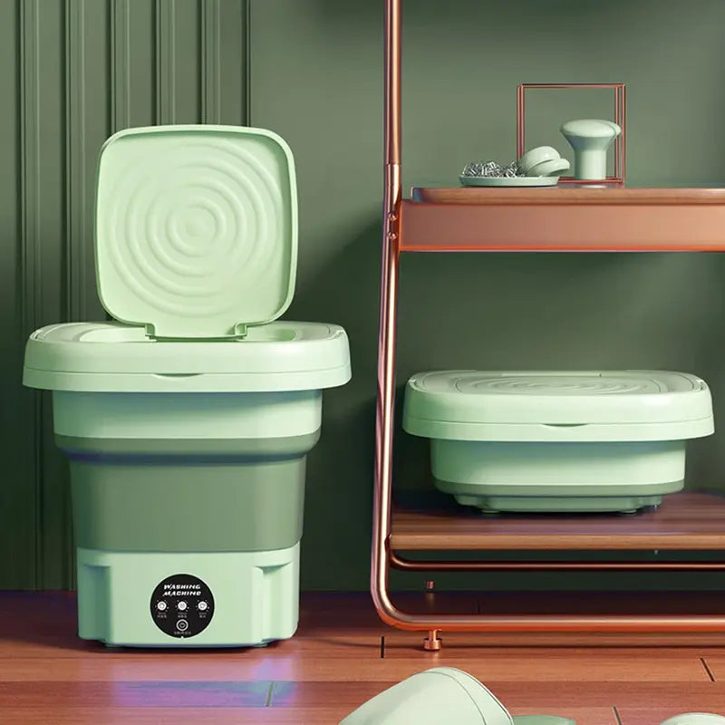 Lavadora Portátil Plegable 8L + !GRATIS¡ Ducha Extraíble | Compacta para Viaje y Hogar