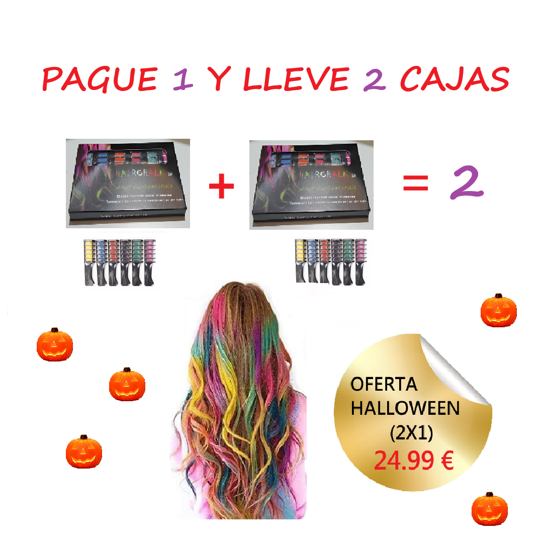 Tinte para el cabello lavable Oferta: (2X1)=12 Colores