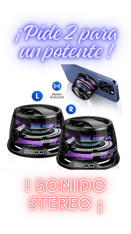 Altavoz Bluetooth Magnético G200 con Luz RGB